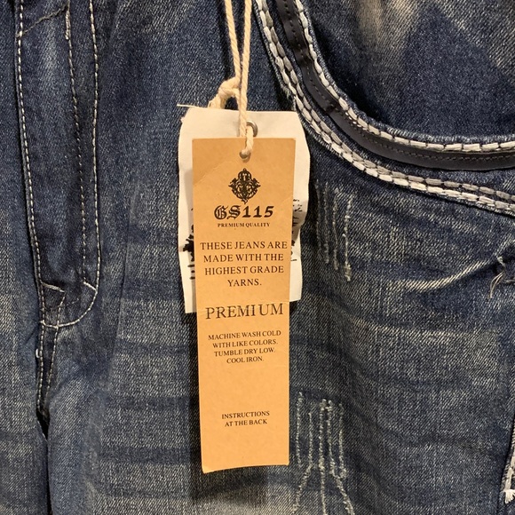 Men's Slim Fit Jeans - Blue - Picture 6 of 6